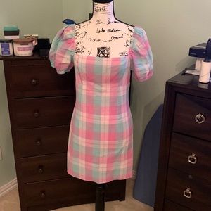 Fashion Nova Mimosas Please Plaid Mini Dress